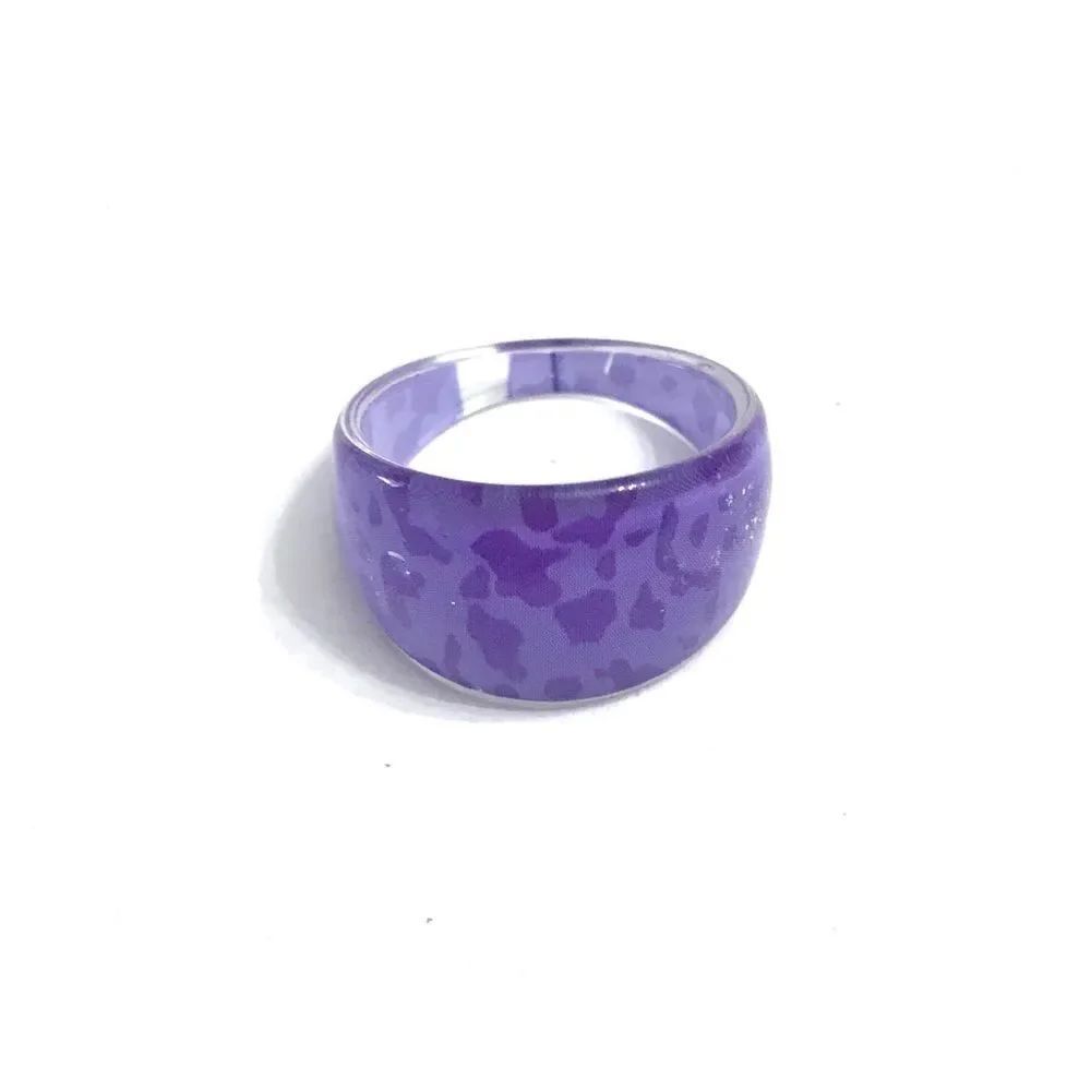 Ladies purple patterned ring - Picture 1 of 5